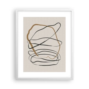 Pôster em moldura branca - Composição – dança em loop - 40x50 cm