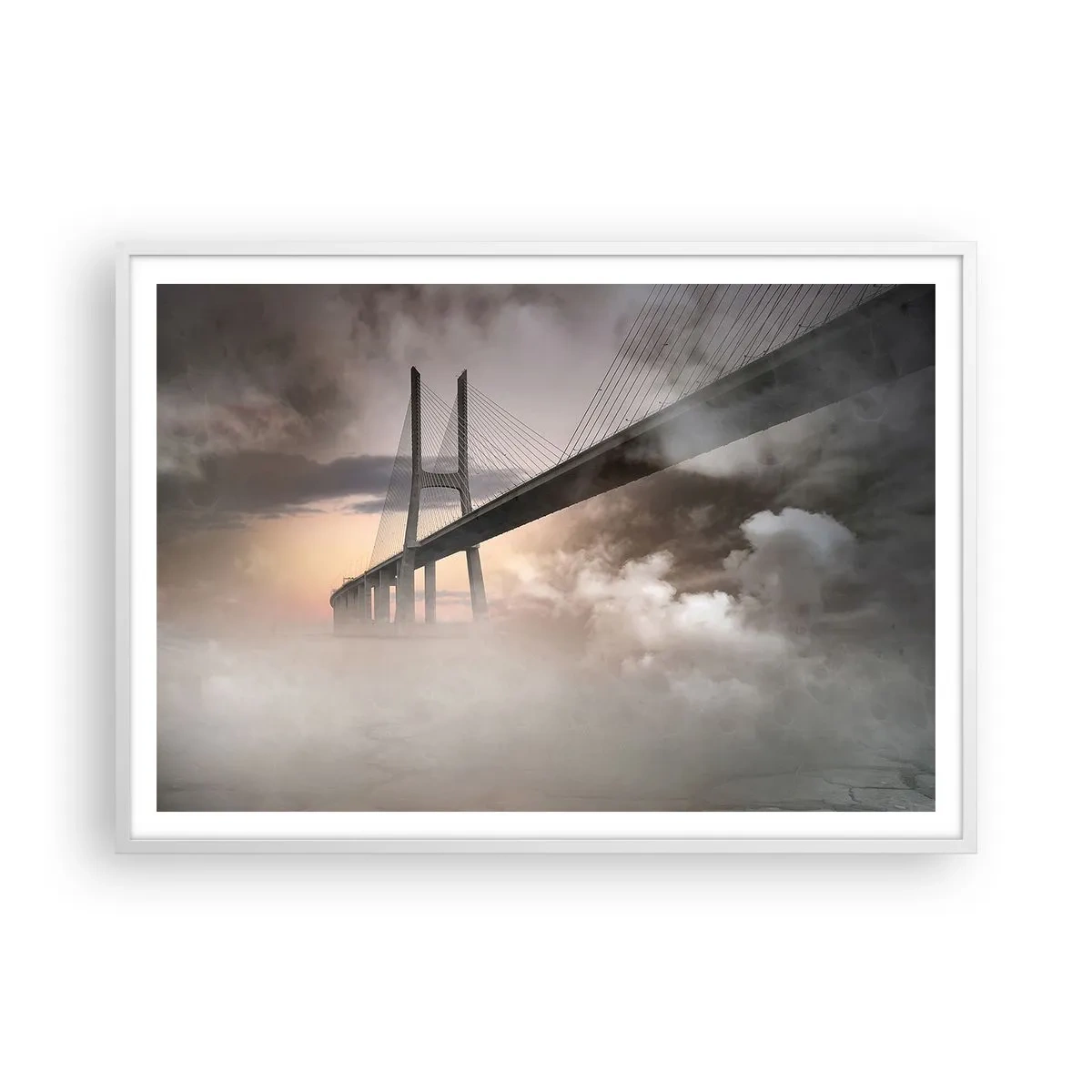 Pôster em moldura branca - No rio que não existe - 100x70 cm