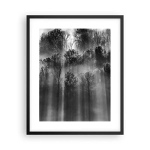 Pôster com moldura preta - Em correntes de luz - 40x50 cm