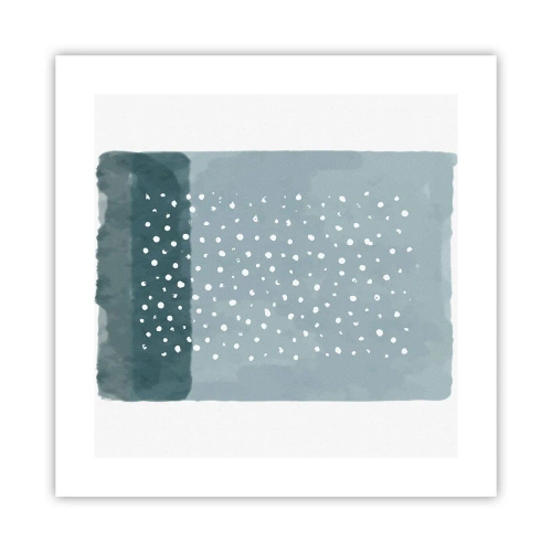 Pôster - Cultivado em azul - 40x40 cm