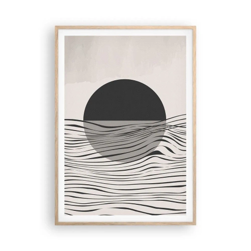 Pôster com moldura de carvalho claro - Composição da metade - 70x100 cm