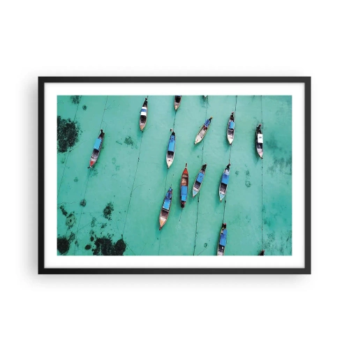 Pôster com moldura preta - Na alegre expectativa - 70x50 cm