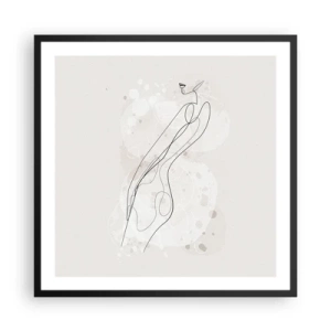 Pôster com moldura preta - Errar o olhar - 60x60 cm