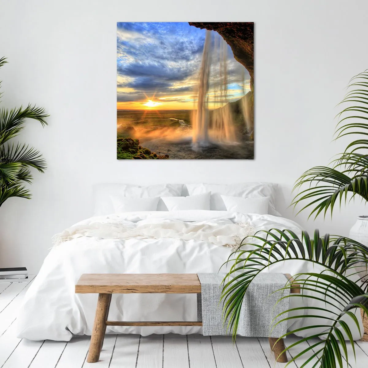 Quadro em tela - O mundo por trás das gotas - 40x40 cm