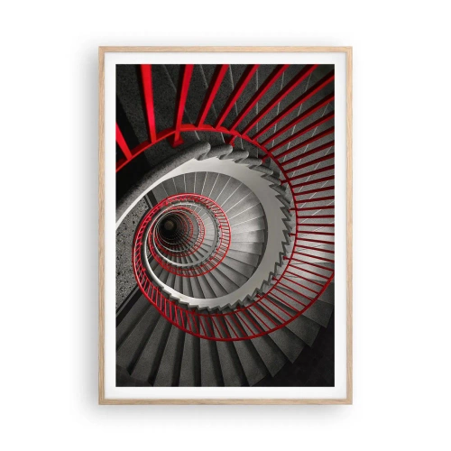 Pôster com moldura de carvalho claro - Diversão de arquitetura - 70x100 cm