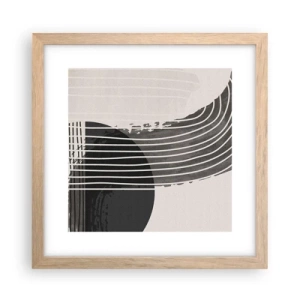 Pôster com moldura de carvalho claro - Ida e volta - 30x30 cm