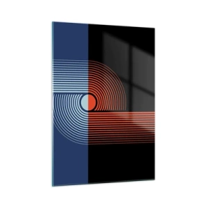 Quadro em vidro - Num abraço geométrico - 50x70 cm