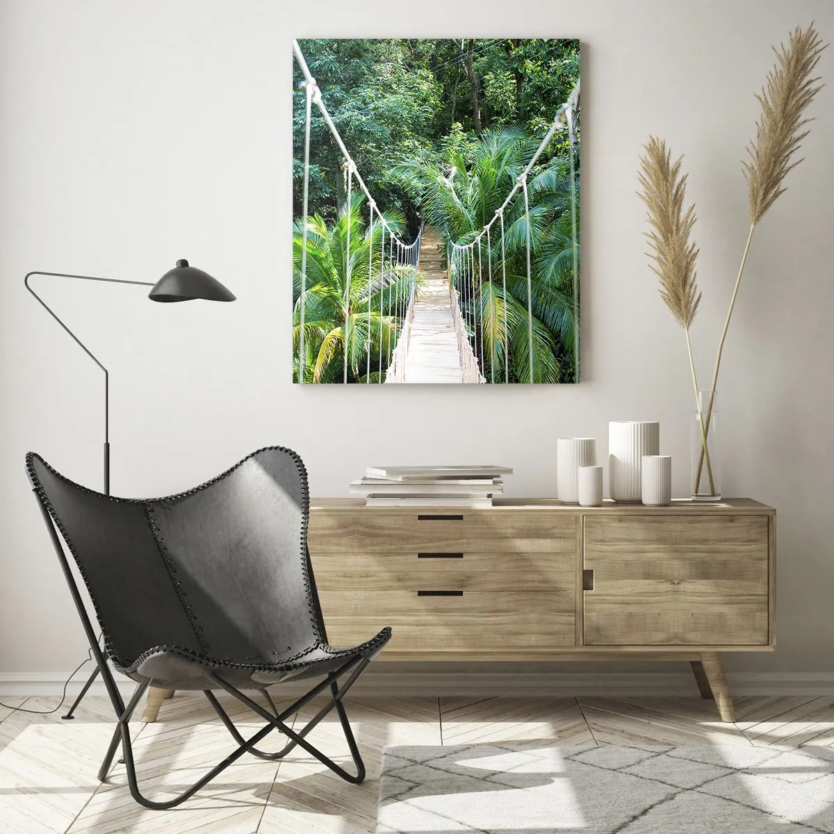 Quadro em vidro - Bem-vindo à selva! - 50x70 cm