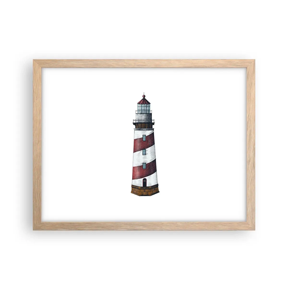 Pôster com moldura de carvalho claro - Sempre em guarda - 40x30 cm