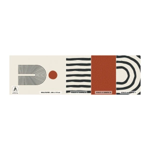 Amostra de papel de parede autocolante Deluxe Sticker - Magnetismo de formas e cores - Abstração, Gráficos, Padrão Moderno - 100x30 cm