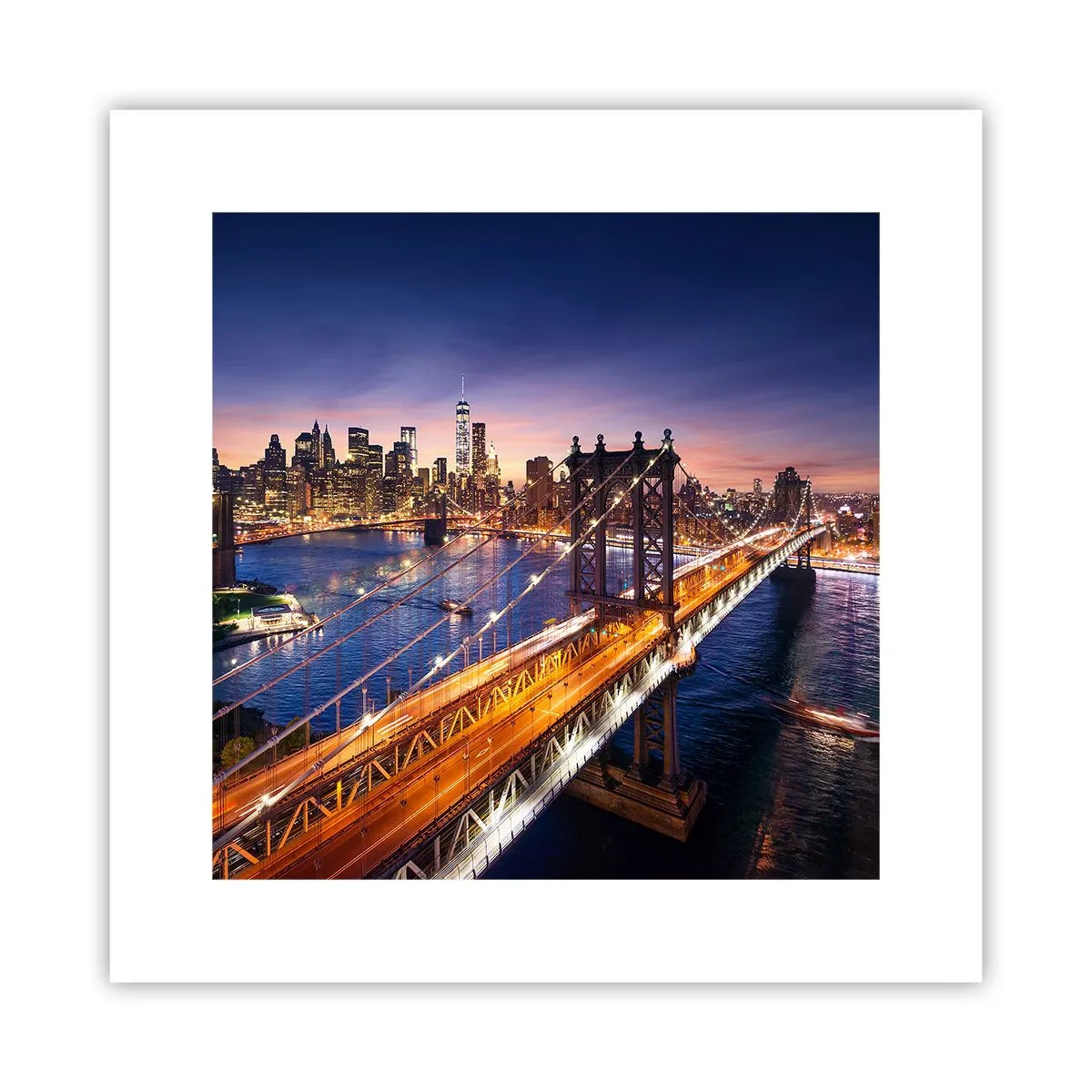 Pôster - Uma ponte luminosa para o coração da cidade - 30x30 cm