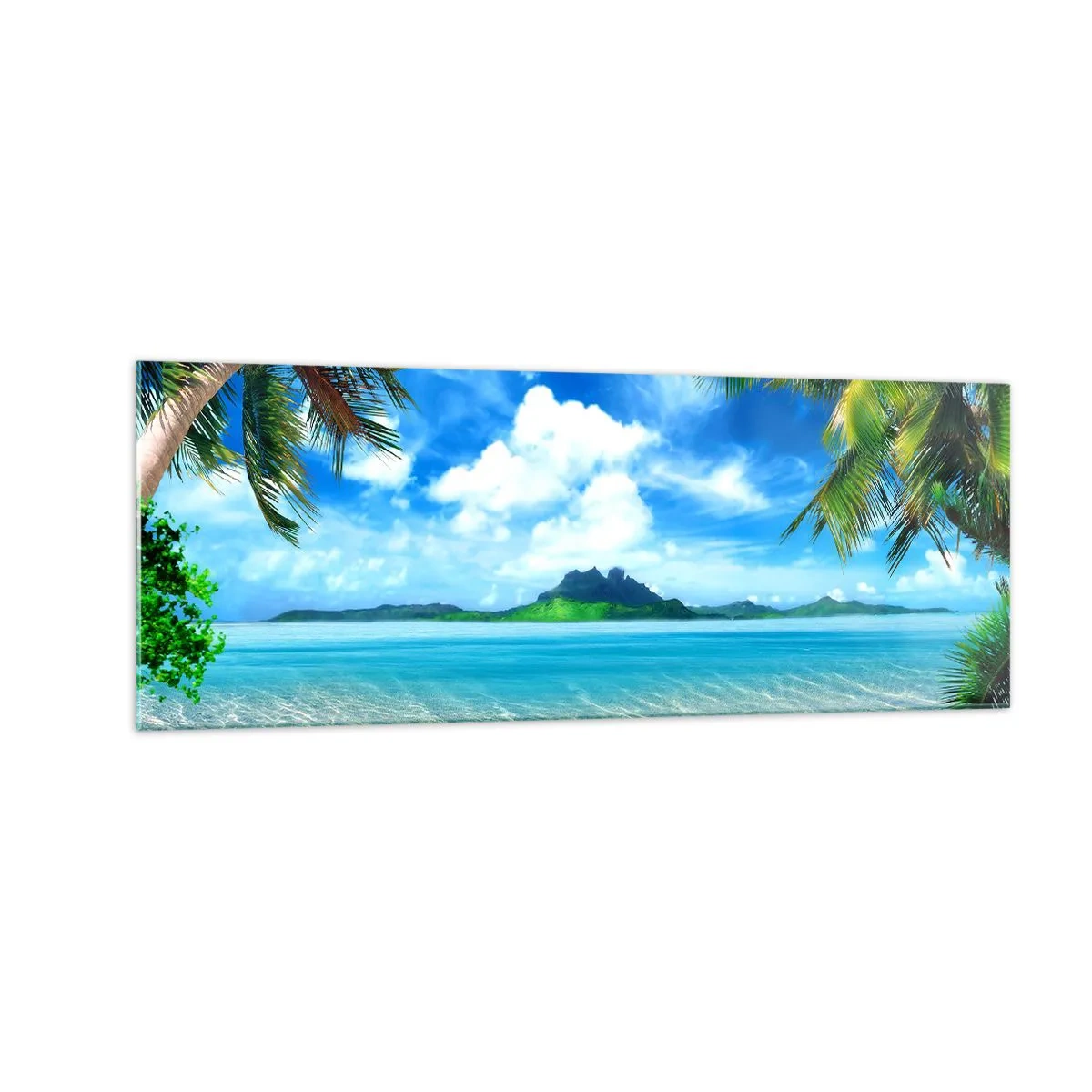 Quadro em vidro - O azul dos trópicos - 140x50 cm