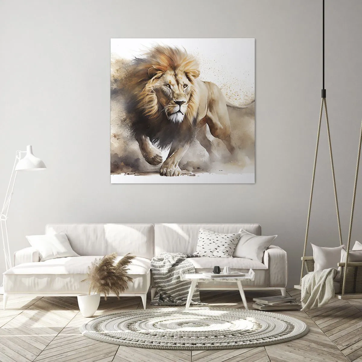 Quadro em tela - O rei se foi - 60x60 cm