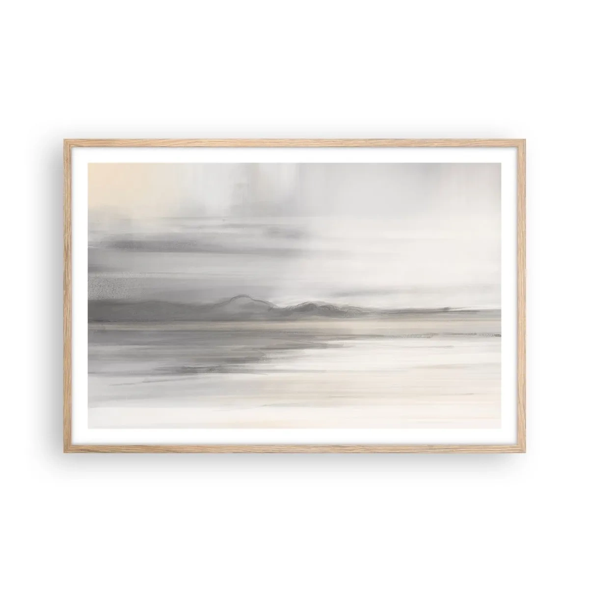 Pôster com moldura de carvalho claro - Distância pensativa - 91x61 cm