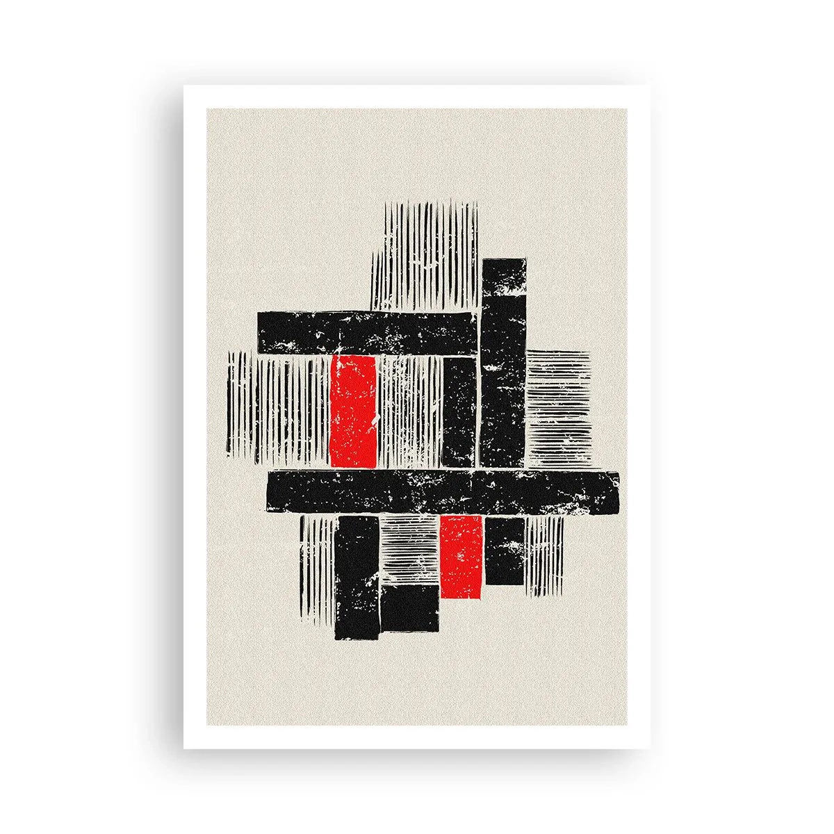 Pôster - Vermelho e preto - 70x100 cm