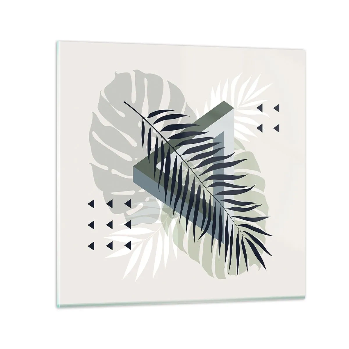 Quadro em vidro - Natureza e geometria – duas ordens? - 30x30 cm