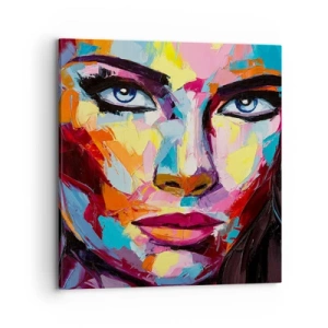 Quadro em tela - A alma também é colorida - 70x70 cm
