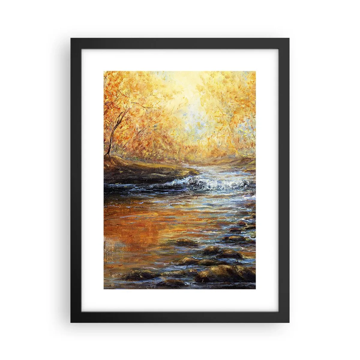 Pôster com moldura preta - Riacho Dourado - 30x40 cm