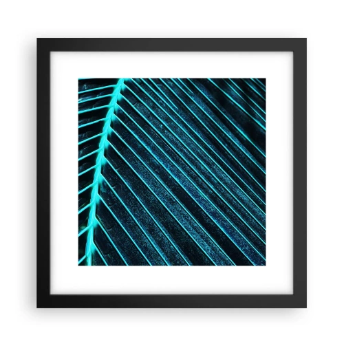 Pôster com moldura preta - Textura verde - 30x30 cm