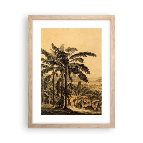 Pôster com moldura de carvalho claro - num clima colonial - 30x40 cm
