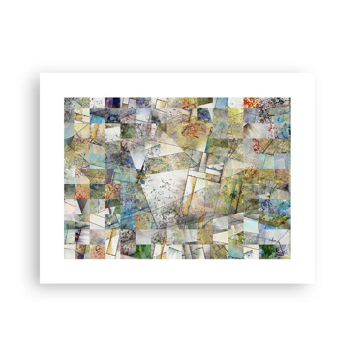 Pôster - Embaralhamento geométrico - 40x30 cm