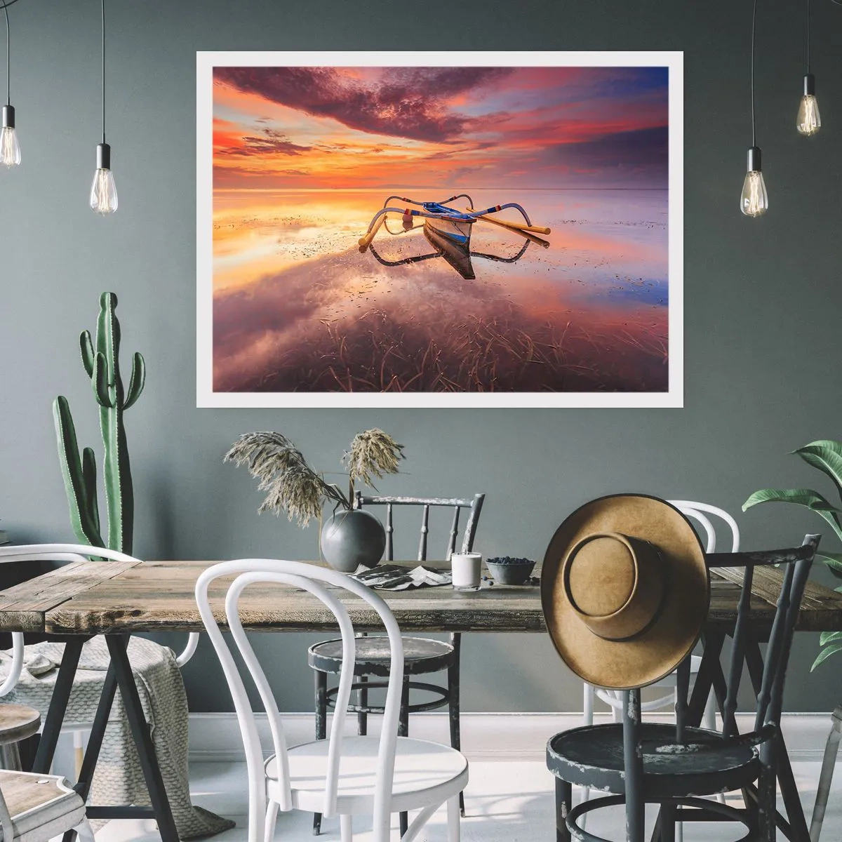 Pôster - A calma de uma noite tropical - 50x40 cm