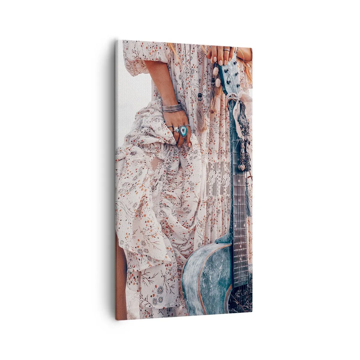 Quadro em tela - Flores a caminho - 55x100 cm