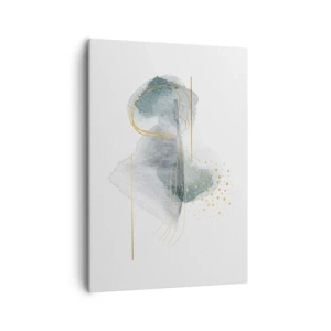 Quadro em tela - Sobre a relação entre o cinza e o dourado - 50x70 cm