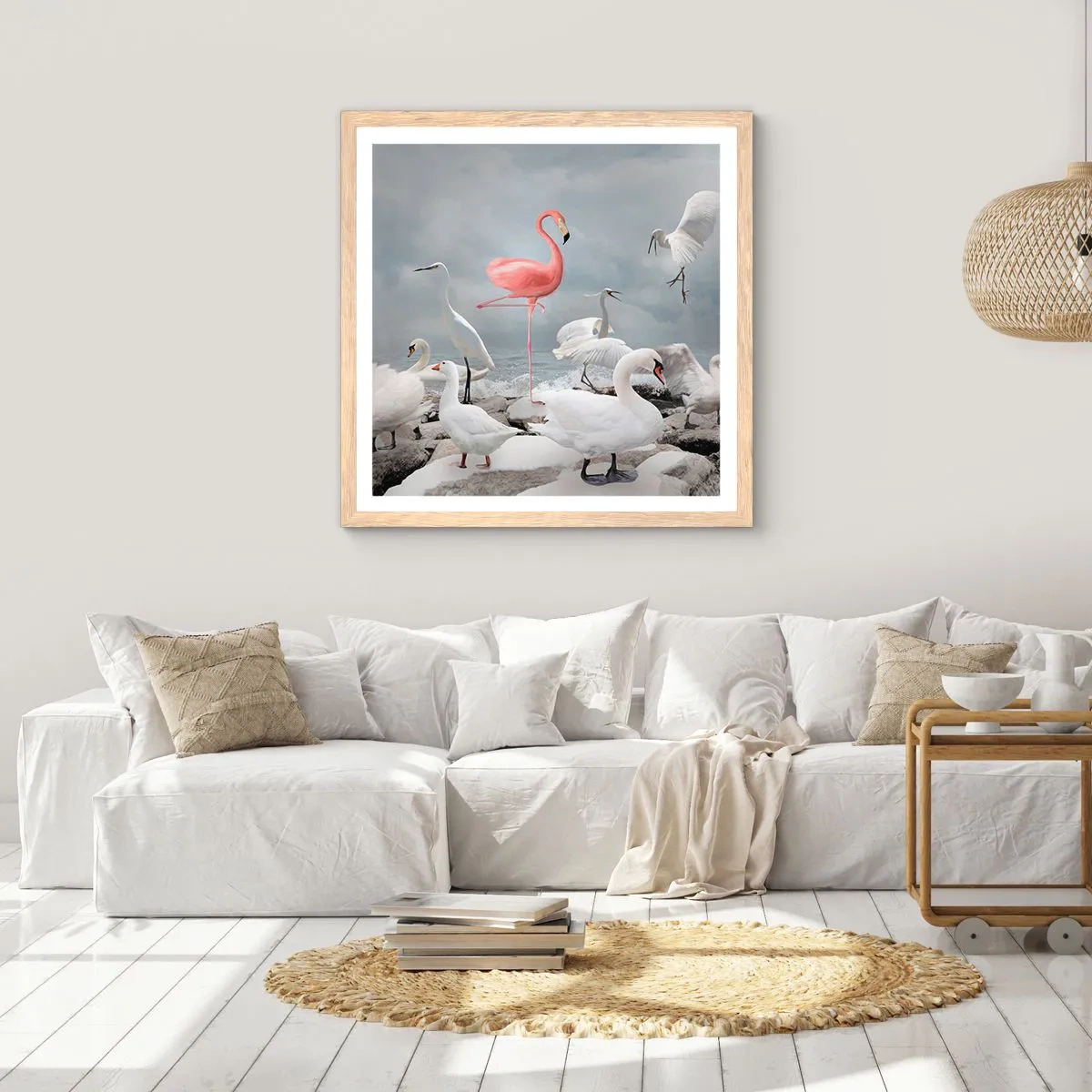 Pôster com moldura de carvalho claro - Como vim parar aqui? - 30x30 cm