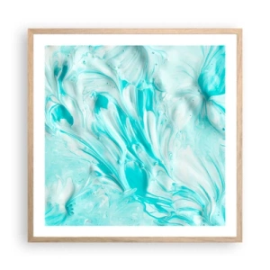 Pôster com moldura de carvalho claro - Juntos para sempre - 60x60 cm