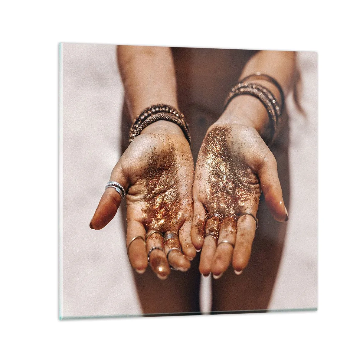 Quadro em vidro - Um presente para si - 60x60 cm