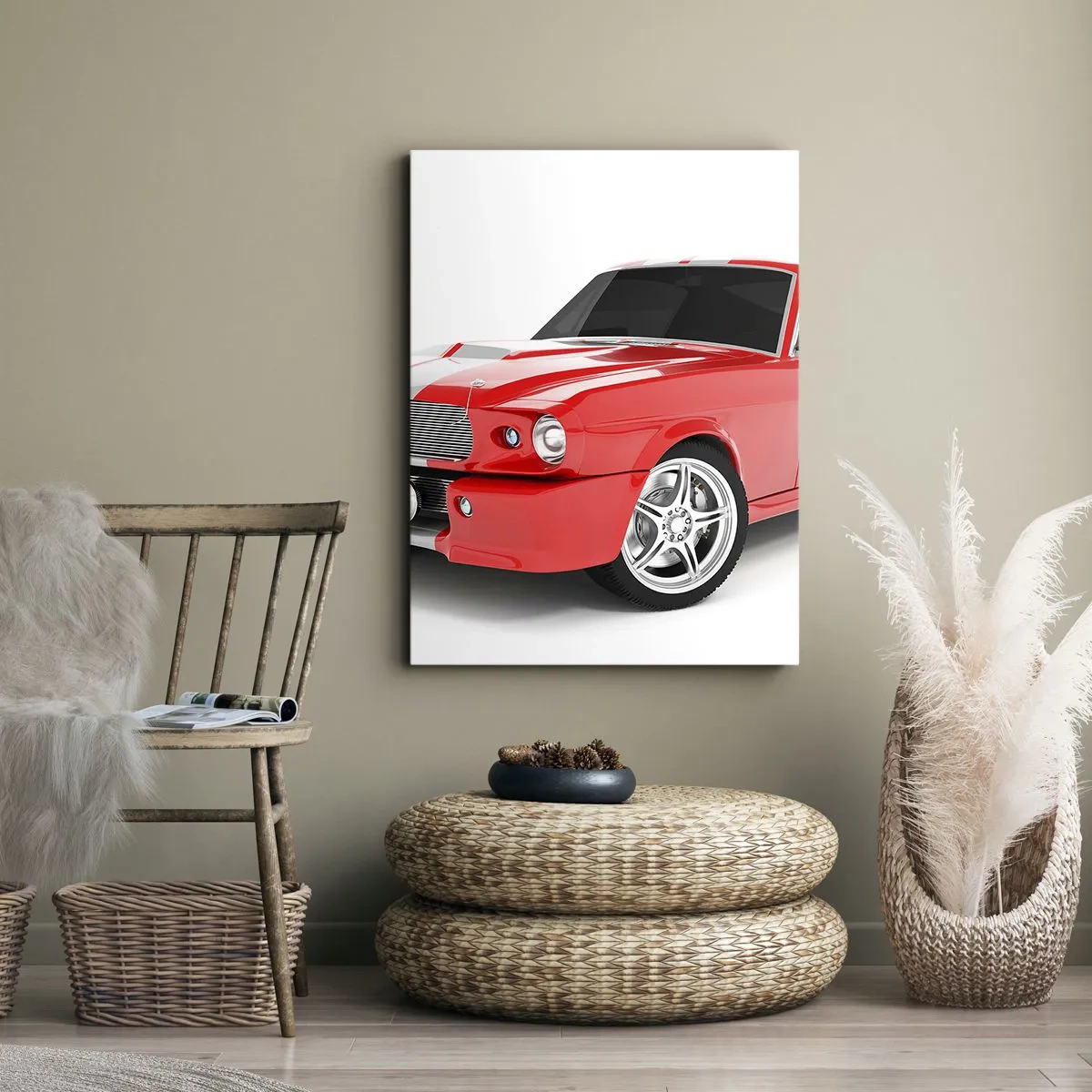 Quadro em tela - Mustang rápido como o vento - 50x70 cm