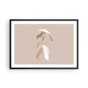 Pôster com moldura preta - A moda é diversão - 70x50 cm
