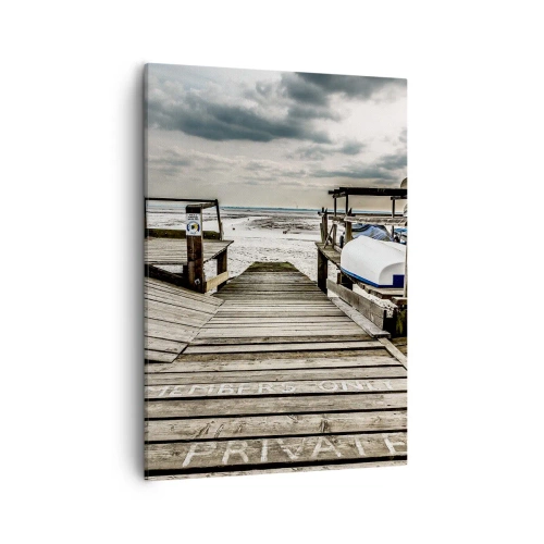 Quadro em tela - Praia da meia-noite - 50x70 cm