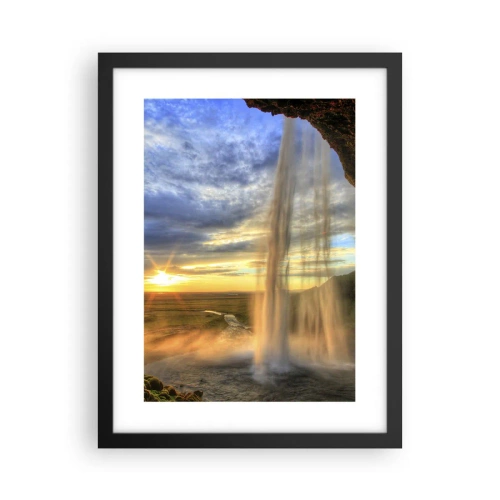 Pôster com moldura preta - O mundo por trás das gotas - 30x40 cm