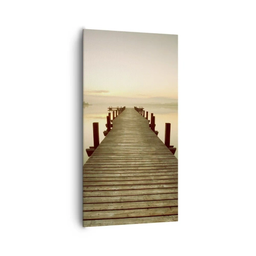 Quadro em tela - Antes do amanhecer, nascer do sol, luz - 65x120 cm