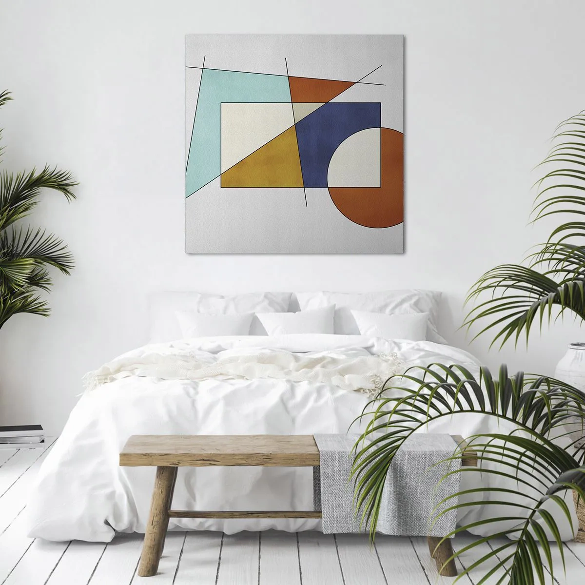 Quadro em tela - Abstração: diversão modernista - 30x30 cm