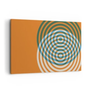 Quadro em tela - Variação circular abstrata - 120x80 cm