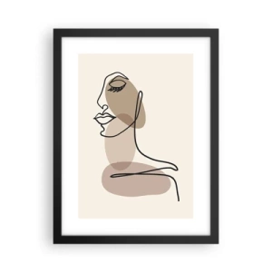 Pôster com moldura preta - Uma certa linha de beleza - 30x40 cm