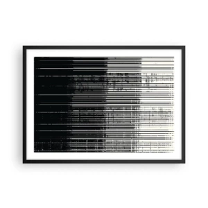 Pôster com moldura preta - Ondas e vibrações - 70x50 cm