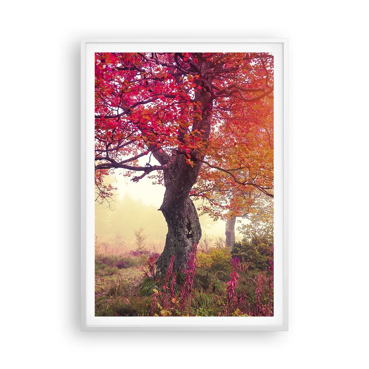 Pôster em moldura branca - Um frenesi de florescimento - 70x100 cm