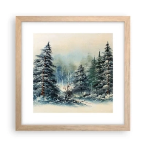 Pôster com moldura de carvalho claro - Prontas para o Natal - 30x30 cm