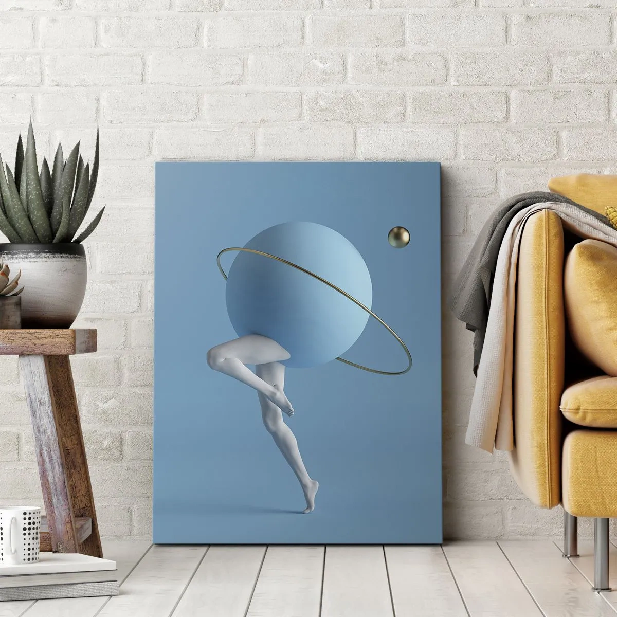 Quadro em tela - Planetas a enlouquecer - 45x80 cm