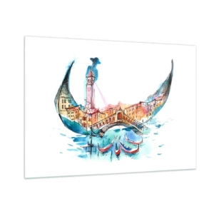 Quadro em vidro - Navegamos pela cidade - 100x70 cm