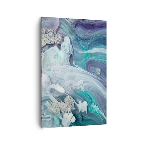 Quadro em tela - Correntes de azul - 80x120 cm