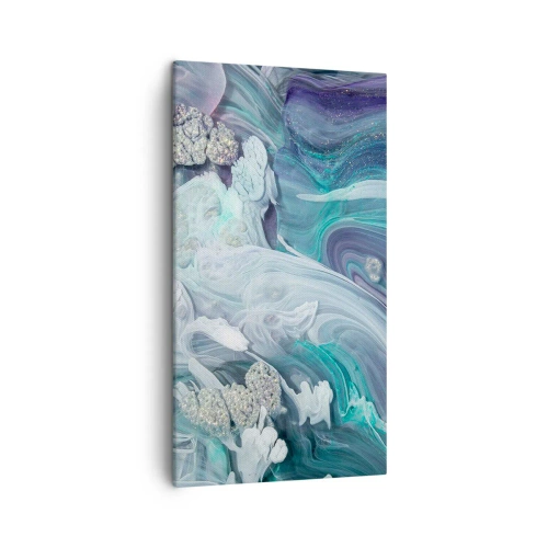 Quadro em tela - Correntes de azul - 45x80 cm