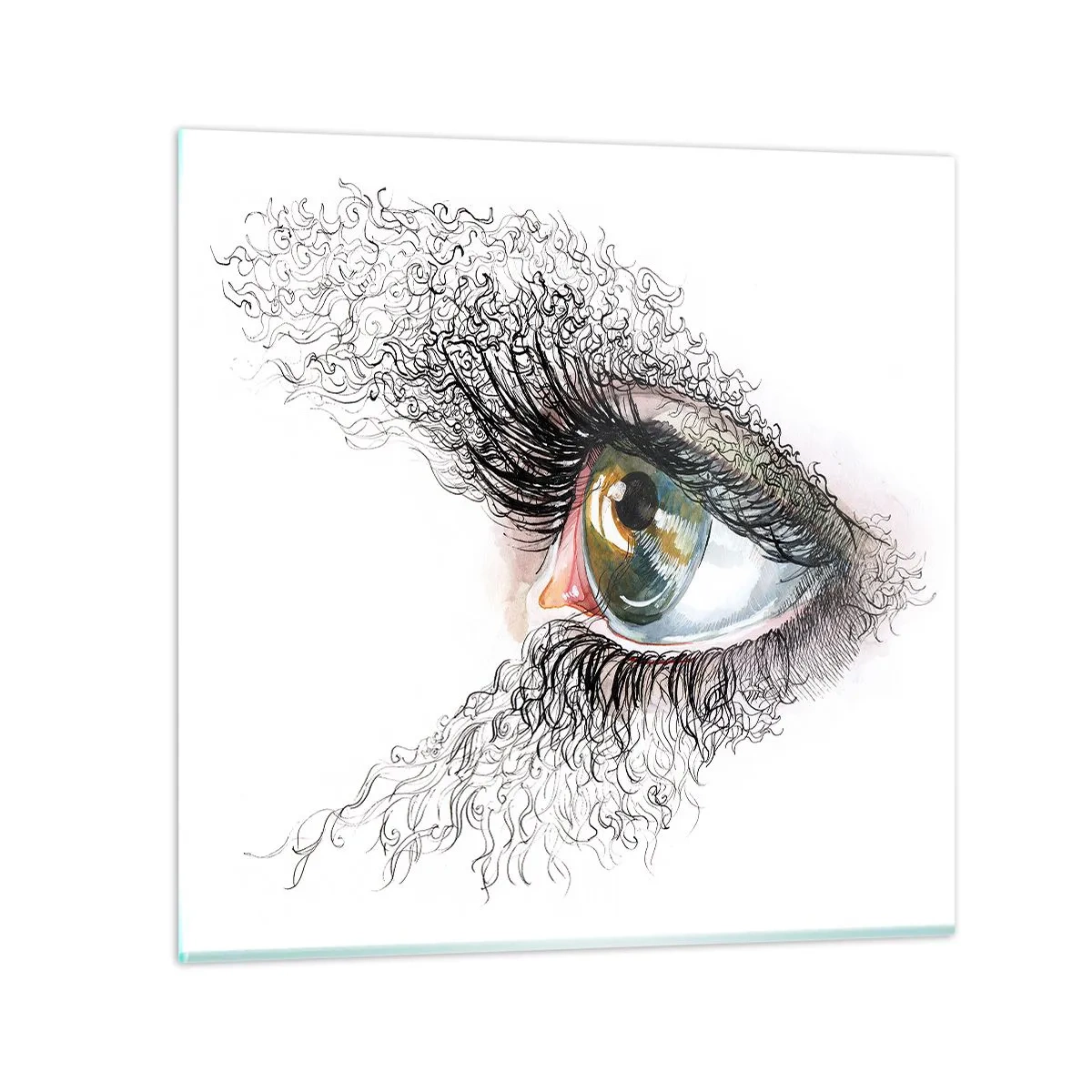 Quadro em vidro - Olhe diretamente para a alma - 50x50 cm