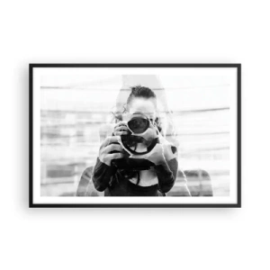 Pôster com moldura preta - Criador e material - 91x61 cm