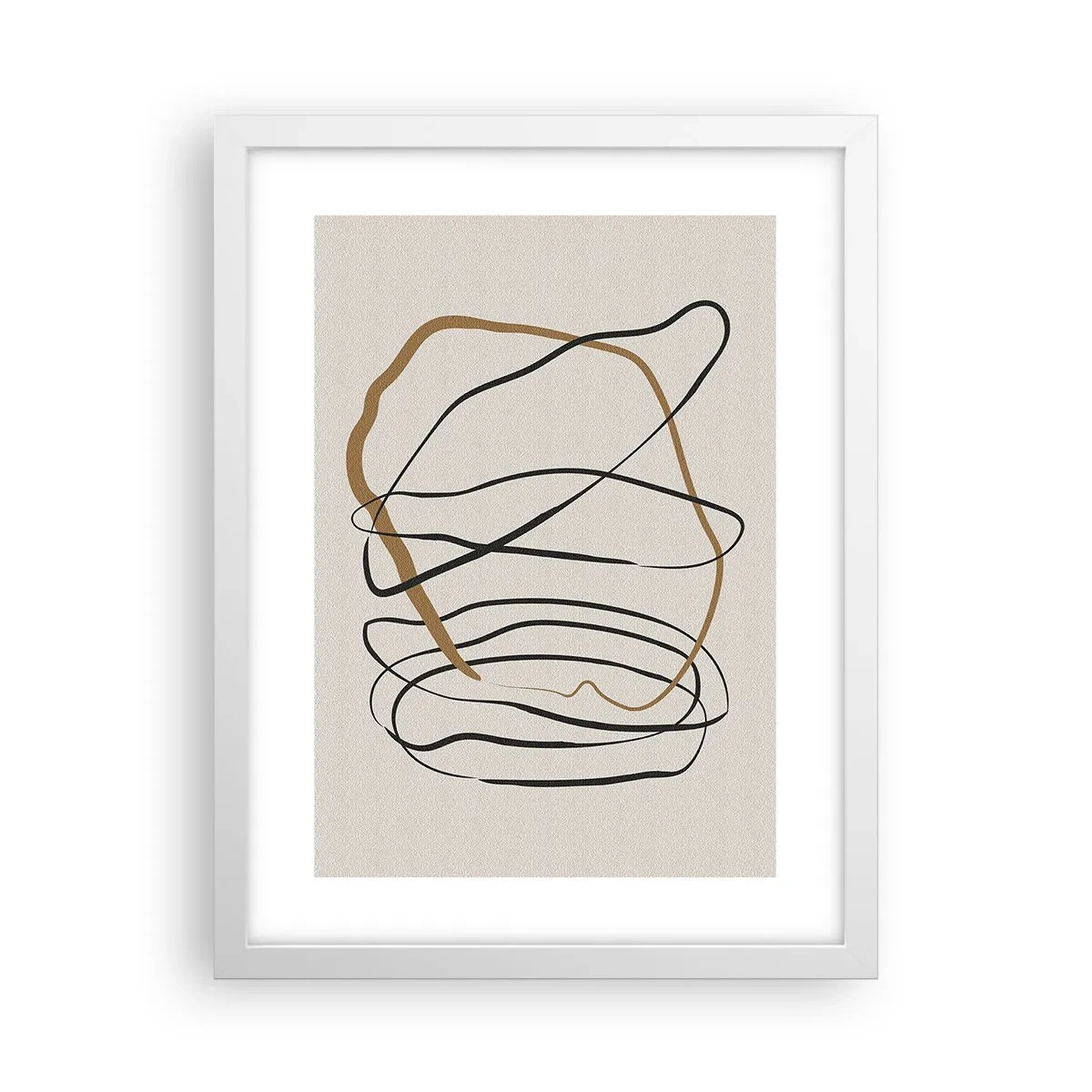 Pôster em moldura branca - Composição – dança em loop - 30x40 cm