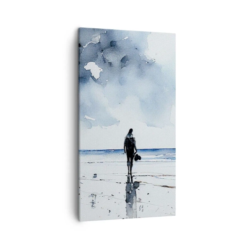 Quadro em tela - Conversa com o mar - 45x80 cm
